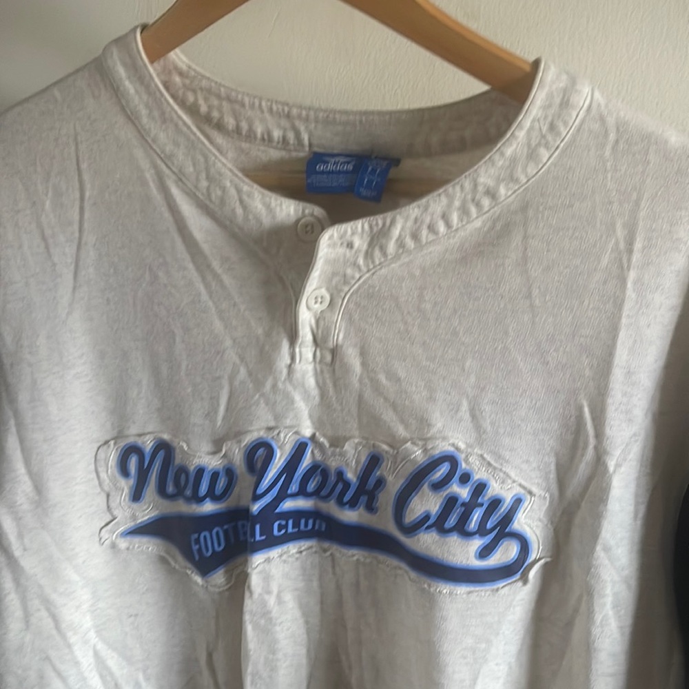 ADIDAS MENS BASEBALL NYC FOOTBALL CLUB MENS LARGE